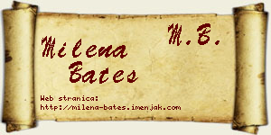 Milena Bates vizit kartica